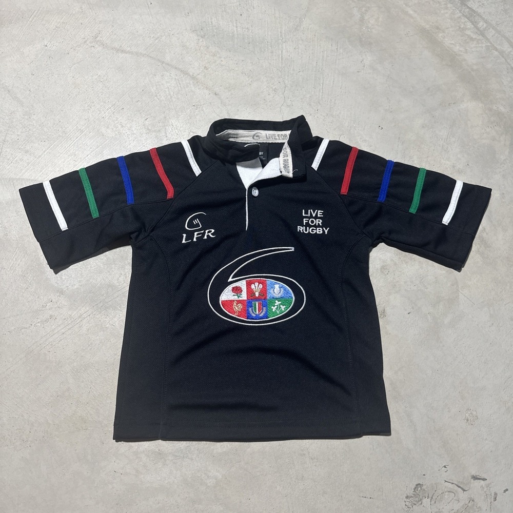 Live For Rugby LFR 6 Nations Shirt Jersey Stitched Sewn Toddler Kids SZ 1-2